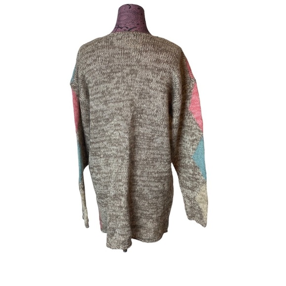 Vtg JK America Sz 14 16 Argyle  Mohair Blend Pullover Sweater - Picture 3 of 5